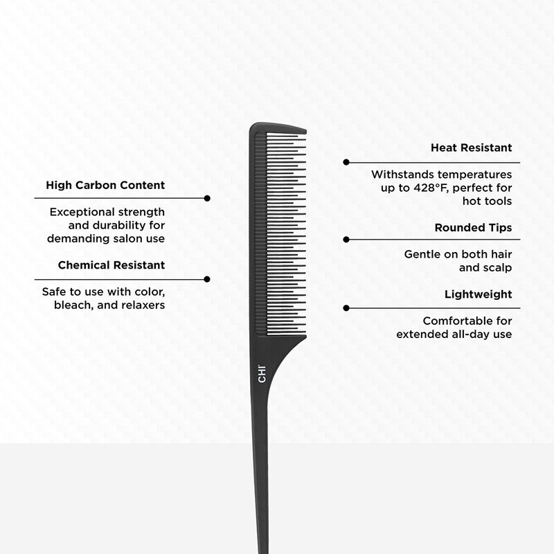 Carbon Rat Tail Teasing Comb, , large image number null
